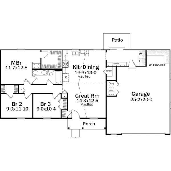 Cabin & Cottage House Plan Optional Floor Plan - Corwin Ranch Home 001D-5041 | House Plans and More