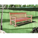 All wood bench with simple style great for backyard or front porch of home