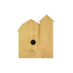 Wood barn shaped country birdhouse