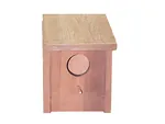 Square shaped wood blue bird house