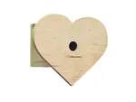 Wood heart-shaped bird house