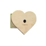 Wood heart-shaped bird house