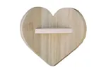 This all wood corner heart-shaped shelf is cute as well as functional 