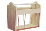 This Traditional style magazine rack easily fits with many room designs