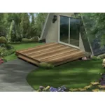 Simple wood deck is perfect for a flat lot