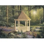 Country style six-sided gazebo is a great backyard addition with lots of charm