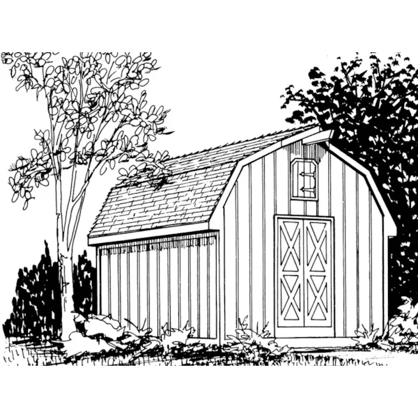 Marianna Barn Storage Shed Plan 002D-4501 | House Plans and More