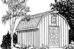 Building Plans Front Image of House - Marianna Barn Storage Shed 002D-4501 | House Plans and More