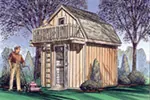 Building Plans Front Image - Sellersville Shed With Loft   002D-4514 | House Plans and More