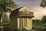 Building Plans Front Photo 02 - Sellersville Shed With Loft   002D-4514 | House Plans and More