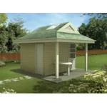 This deluxe cabana has a covered outdoor space for getting out of the sun plus plus indoor space