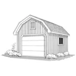 Building Plans Front Image of House - Marcella Barn Storage Shed 002D-4521 | House Plans and More