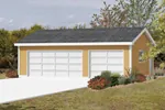 Three-car garage would easily fit with any style of home plan