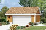 The two-car garage has a charming feel and could be built either attached to a home or detaches as shown
