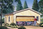 Two-car garage style has multiple windows and a door plus it can hold storage