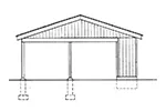 Building Plans Right Elevation - Giordana Carport With Storage 002D-6045 | House Plans and More