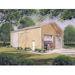 Pole-Building/Shop/Garage/ is a versatile structure with two front garage doors and sliding side doors