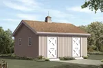 Two stall horse barn has simmple style to match any home design
