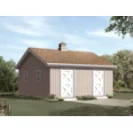 Two stall horse barn has simmple style to match any home design