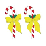 Two candy cane yard art patterns