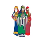 Three wise kings are colorful additions to your nativity scene