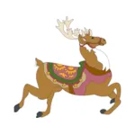 Large Prancer the reindeeer is a traditional style holiday decoration