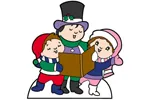 The caroler kids yard art pattern has a traditional style