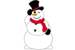 Simply designed Frosty the snowman