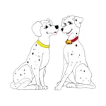 Mr. and Mrs. Spotted Dog is reminiscent of 101 Dalmatians