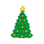 Christmas tree yard ary pattern is colorful and bright