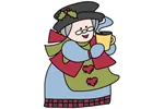 Mrs. Kringle is a country style Mrs. Claus yard art pattern