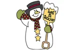 Let it snow yard art pattern is a traditional snowman style 