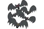 This collection of scary bats will thrill the trick-or-treaters that come to your front door for candy