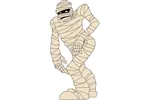 This spooky mummy is a fun front yard decoration