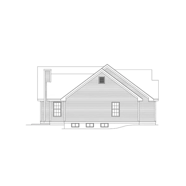 Ranch House Plan Left Elevation - Greenfield Country Ranch Home 003D-0005 - Search House Plans and More