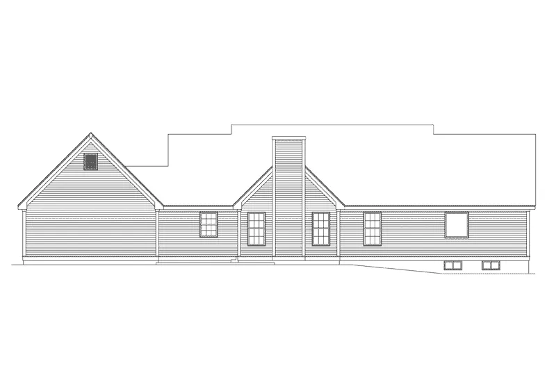 Country House Plan Rear Elevation - Greenfield Country Ranch Home 003D-0005 - Search House Plans and More