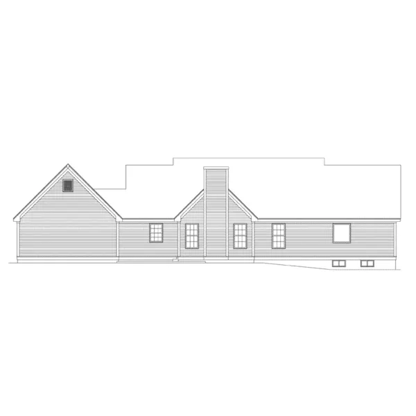 Ranch House Plan Rear Elevation - Greenfield Country Ranch Home 003D-0005 - Search House Plans and More