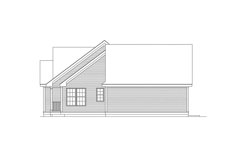 Country House Plan Right Elevation - Greenfield Country Ranch Home 003D-0005 - Search House Plans and More