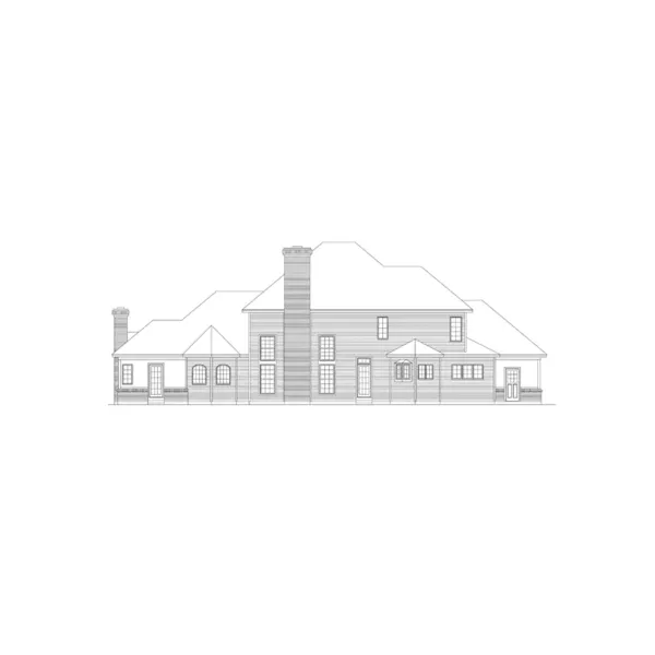 Neoclassical House Plan Rear Elevation - Briarcrest Luxury Two-Story Home 006D-0002 - Search House Plans and More