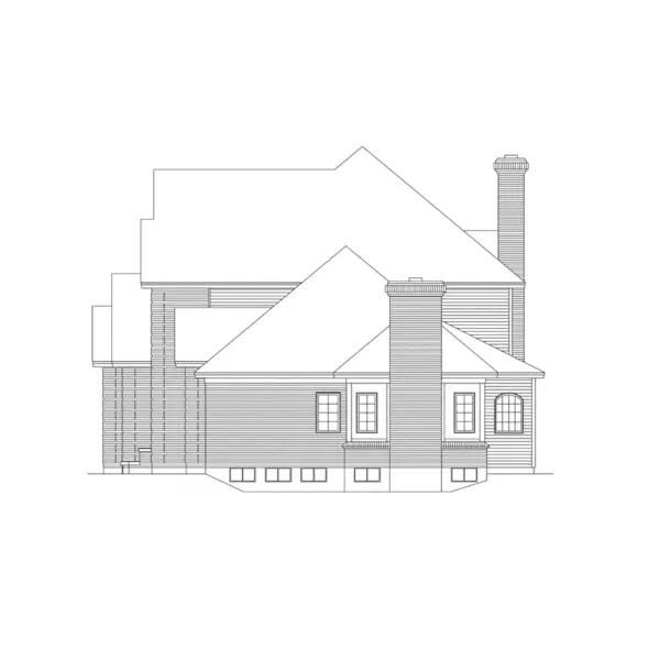 Neoclassical House Plan Right Elevation - Briarcrest Luxury Two-Story Home 006D-0002 - Search House Plans and More