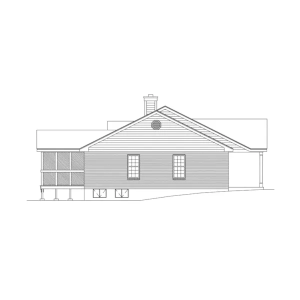 Country House Plan Left Elevation - Rockwood Country Ranch Home  006D-0003 - Shop House Plans and More