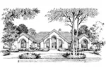 Modern House Plan Front Image of House - Clayton Atrium Ranch Home 007D-0002 - Search House Plans and More