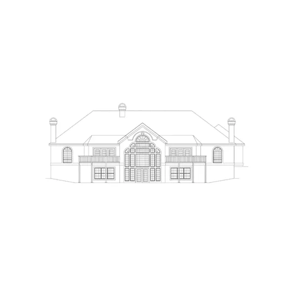 Southwestern House Plan Rear Elevation - Clayton Atrium Ranch Home 007D-0002 - Search House Plans and More