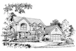 Country House Plan Front Image of House - Bradford Atrium Home 007D-0003 - Search House Plans and More