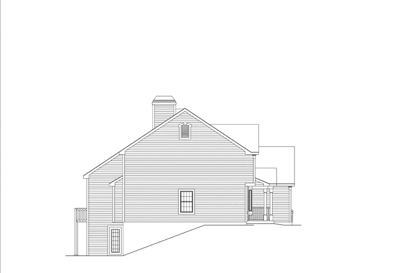 Country House Plan Left Elevation - Bradford Atrium Home 007D-0003 - Search House Plans and More
