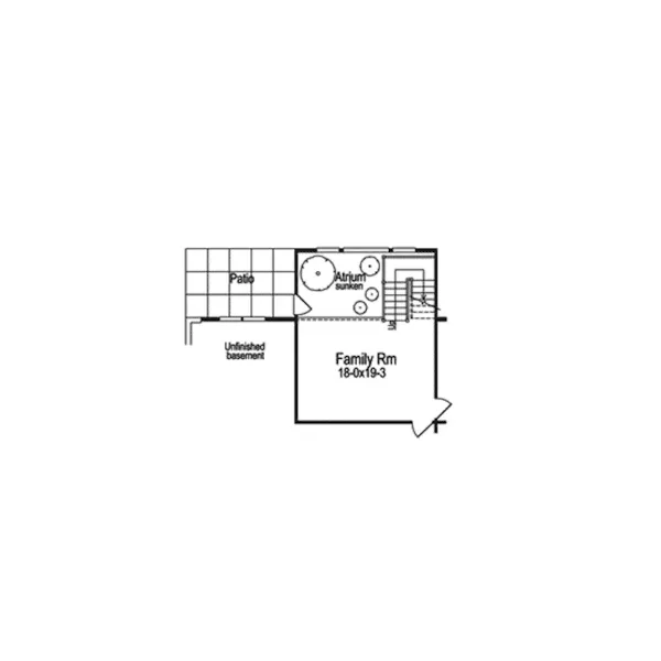 Traditional House Plan Lower Level Floor - Bradford Atrium Home 007D-0003 - Search House Plans and More