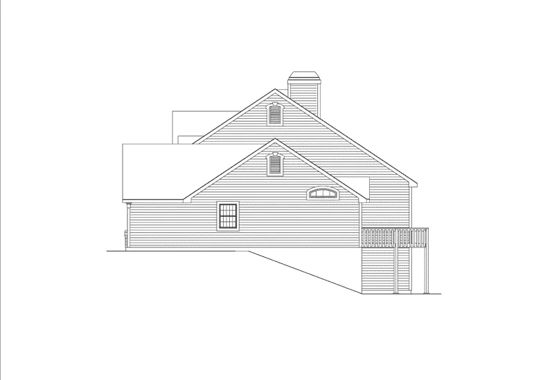Victorian House Plan Right Elevation - Bradford Atrium Home 007D-0003 - Search House Plans and More