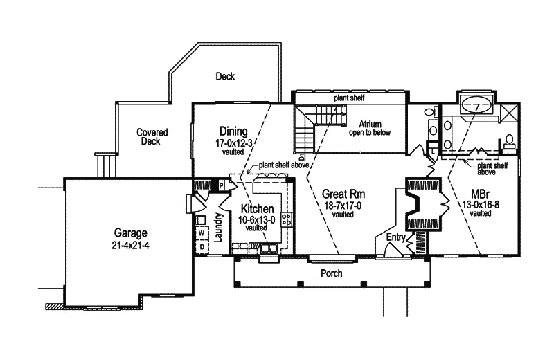 Country House Plan First Floor - Southton Traditional Home 007D-0004 - Shop House Plans and More