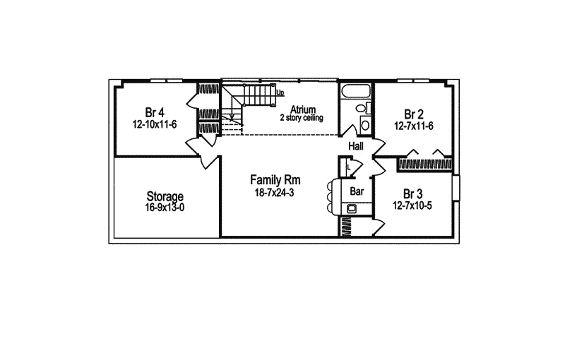 Country House Plan Lower Level Floor - Southton Traditional Home 007D-0004 - Shop House Plans and More