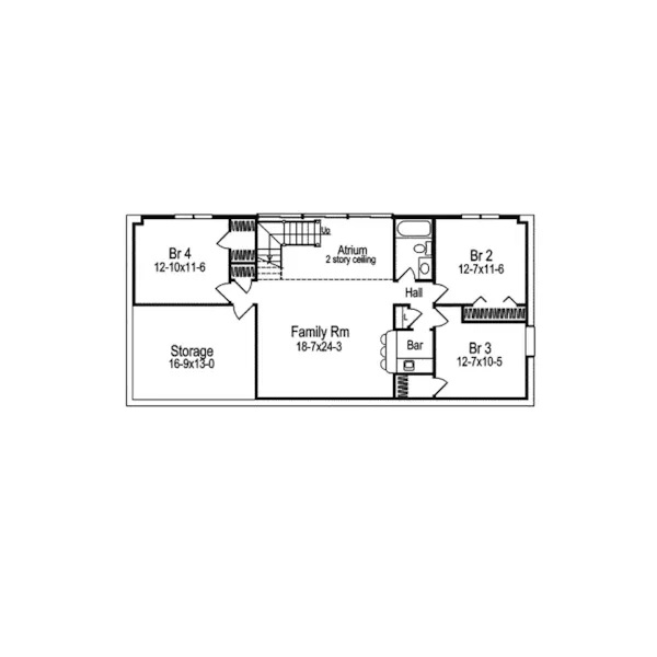 Cape Cod & New England House Plan Lower Level Floor - Southton Traditional Home 007D-0004 - Shop House Plans and More